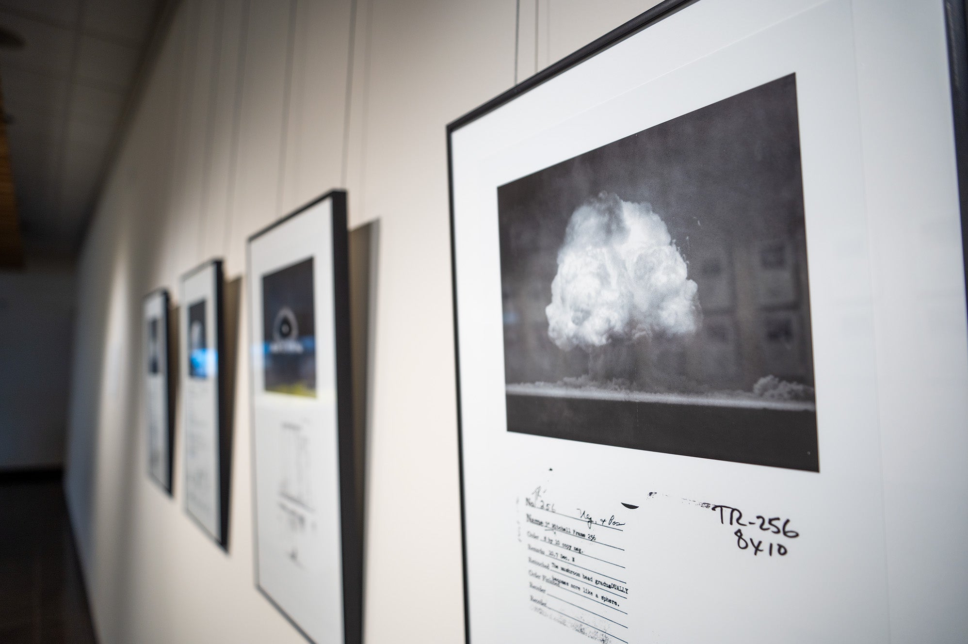 Archival photos of Trinity bomb test.