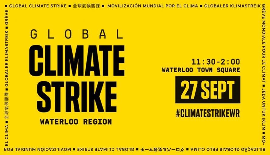 Climat Strike Waterloo Region poster