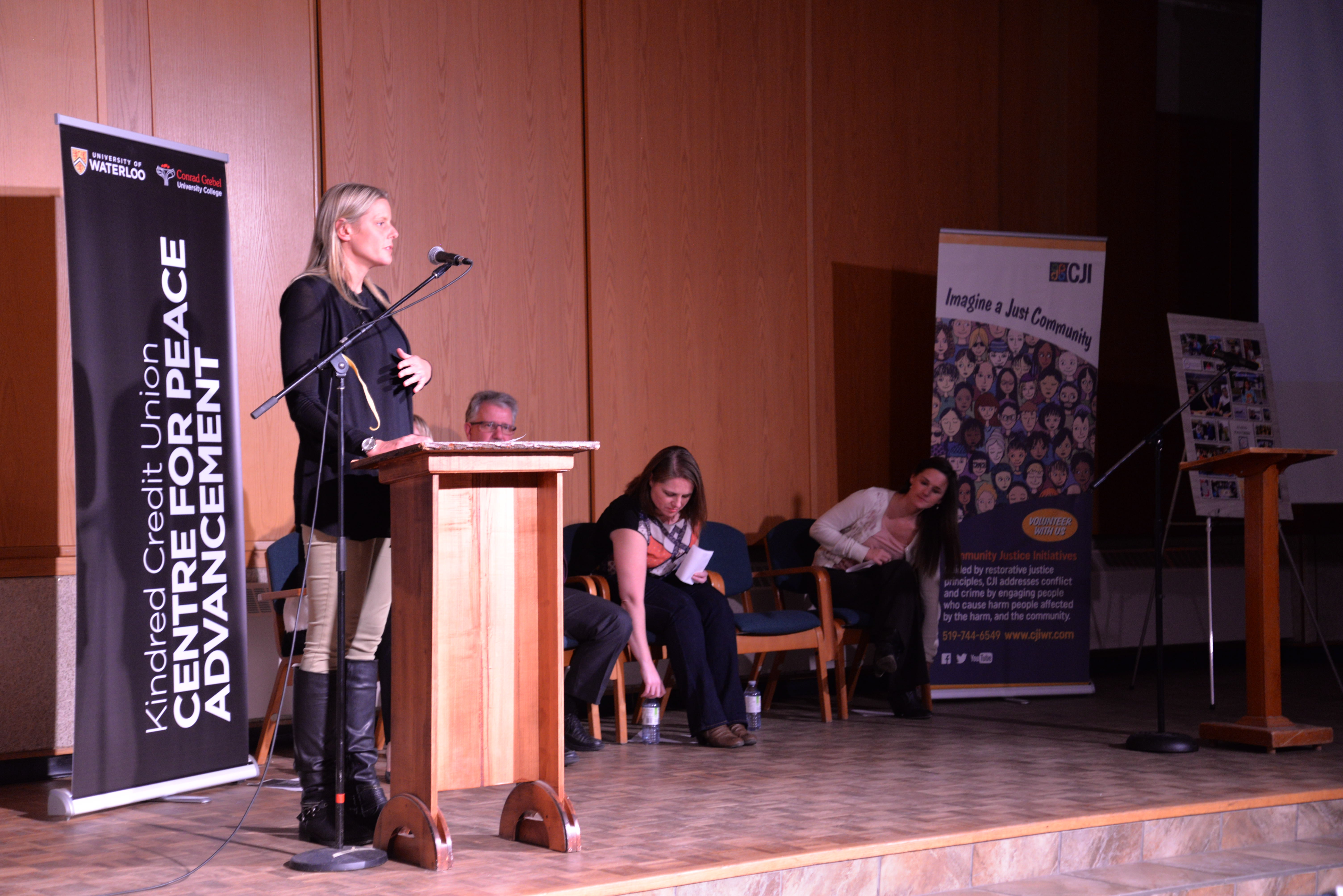 CPA presenter speaking in Grebel Great Hall