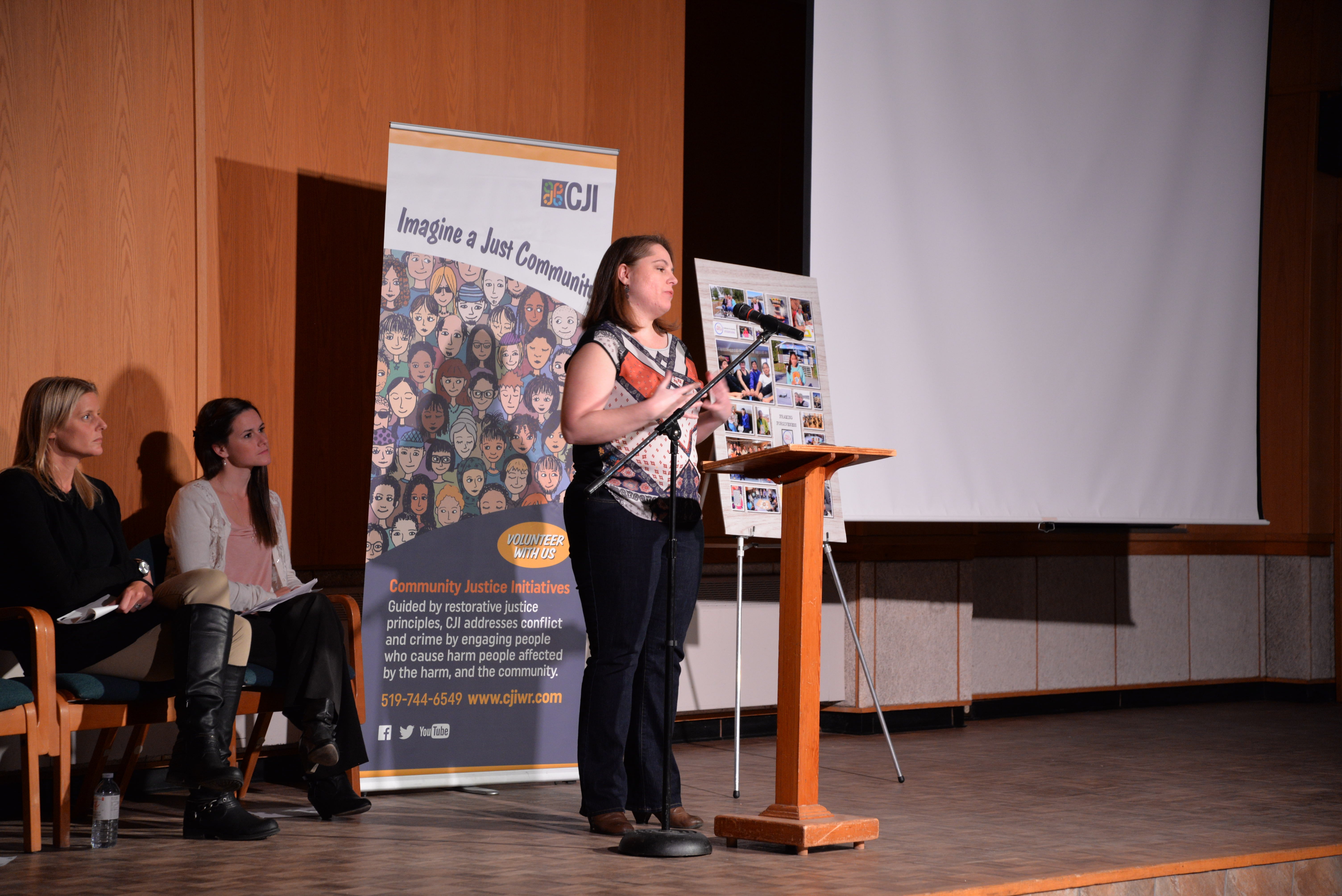 Speaker from the CPA addressing audience in the Great Hall