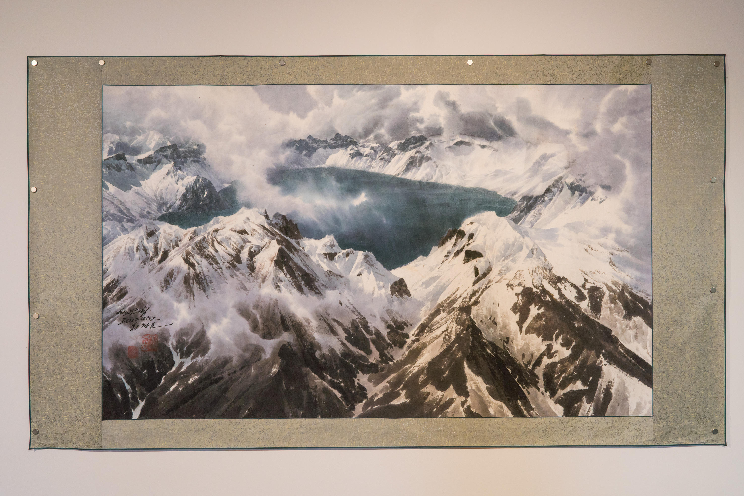 Image of mountain painting in gallery