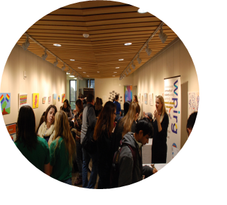 People at the Opportunities Fair in the Grebel Gallery