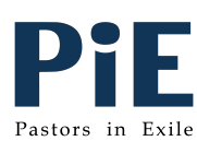 Pastors in Exile (PiE) logo.