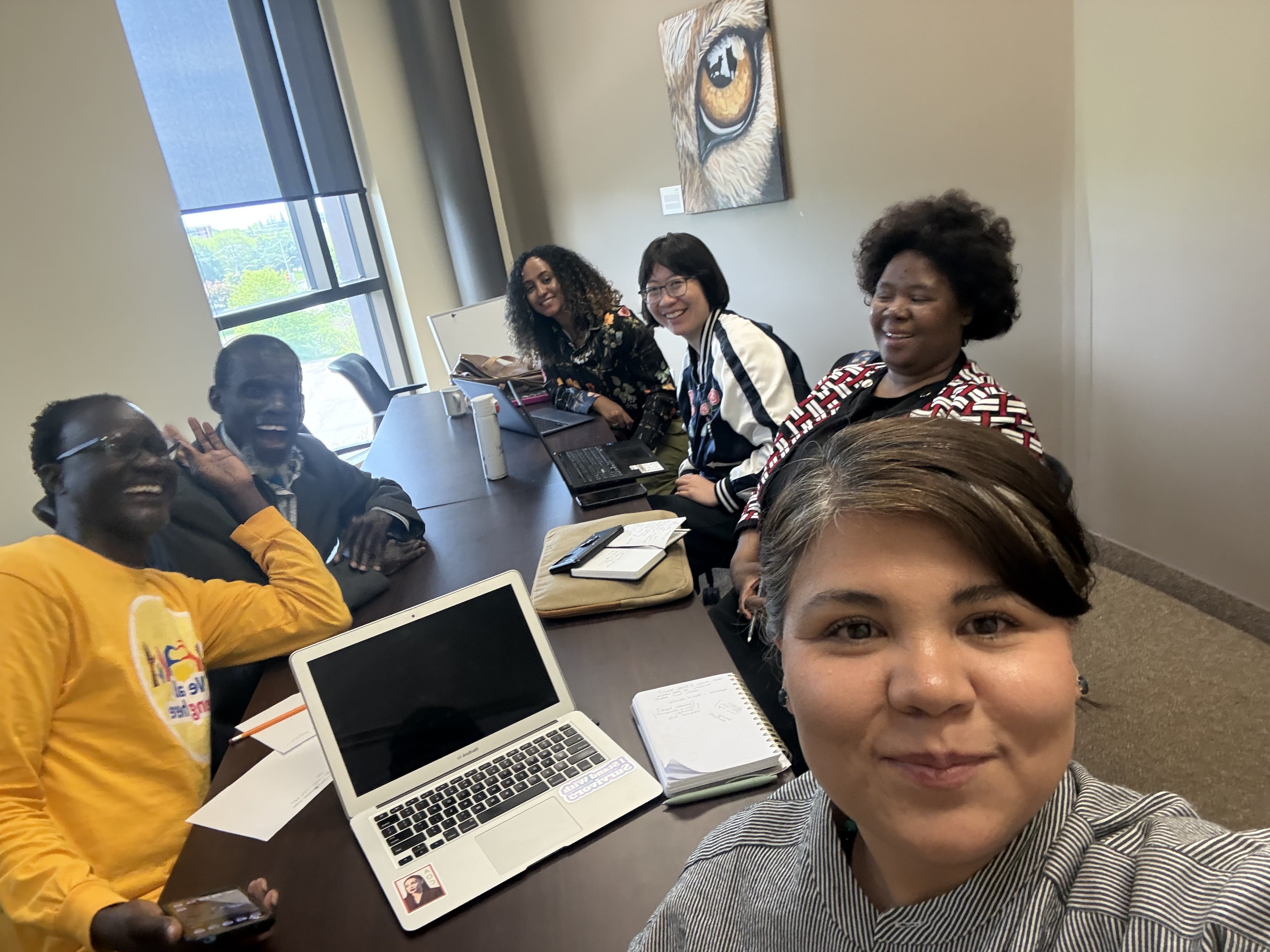 Wazhma meeting with the team from Peace for All Canada