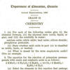 cover of a 1958 annual Ontario Department of Education final exam in Chemistry