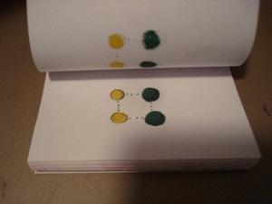 Stage of chemical reaction between two molecules drawn - 3.