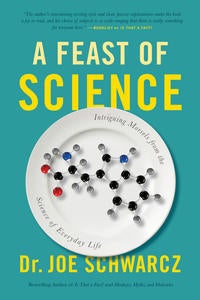Feast of Science book cover with a molecule on a plate