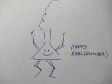 a drawing of happy Earlenmyer