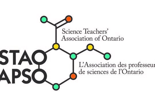 STAO logo with a molecule