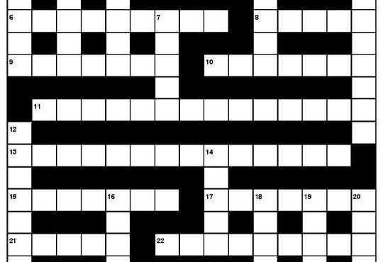 first crossword grid from September 2968
