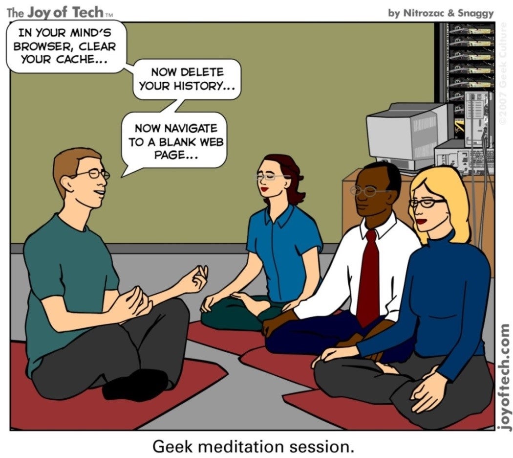 Comic about meditation.
