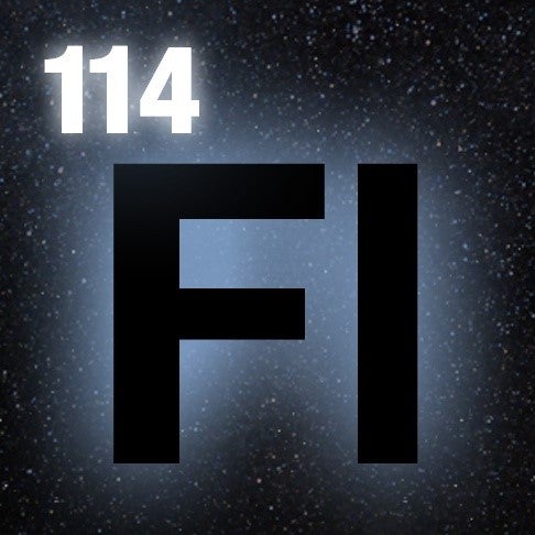 Flerovium, symbol Fl, number 114.
