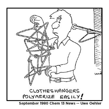 Clotheshangers cartoon – a cartoon of a guy holding clotheshangers that are all tangled up