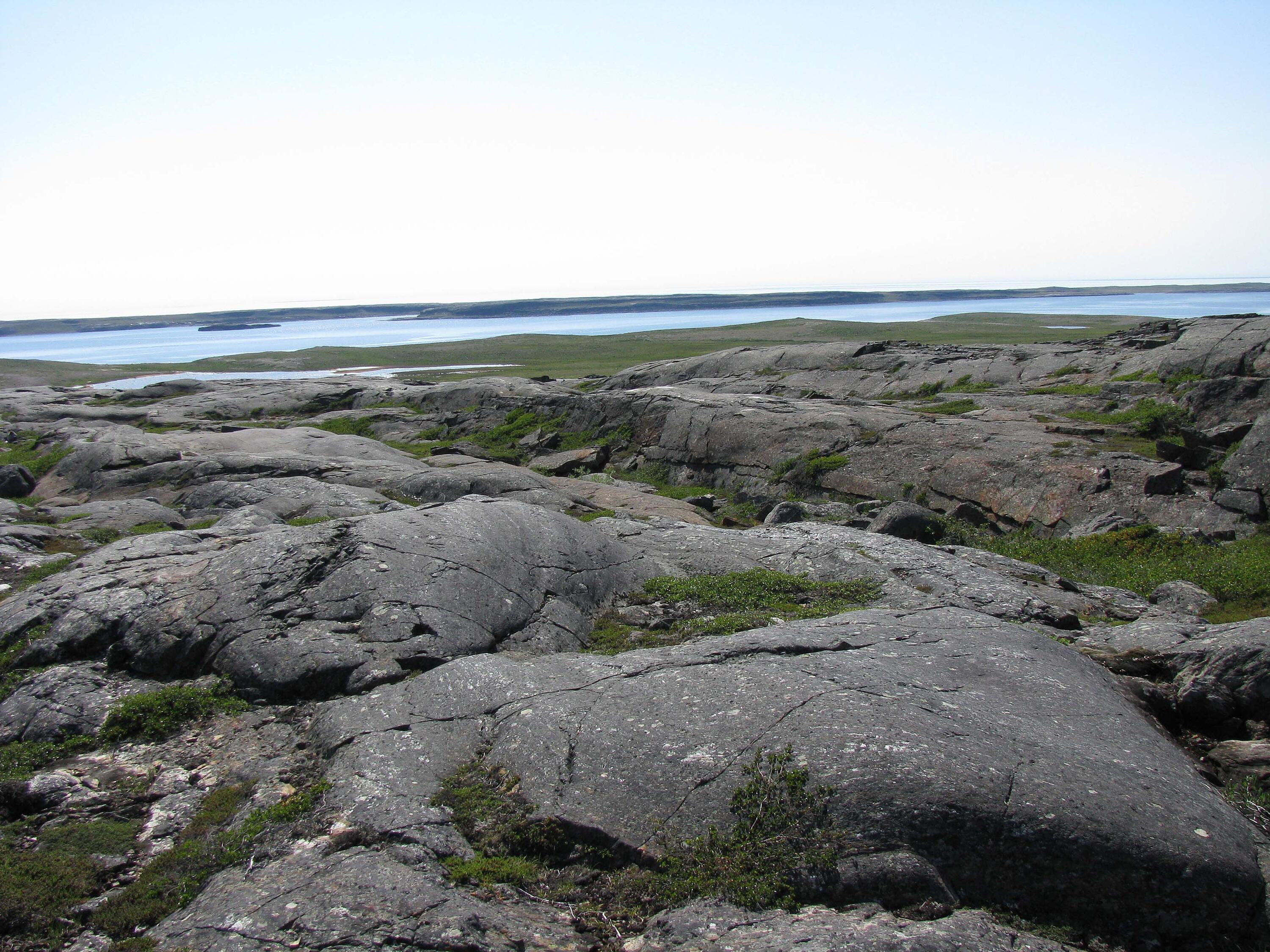 A view across the at least 3.8 billion-year-old rocks near Inukjuak, Nunavik.