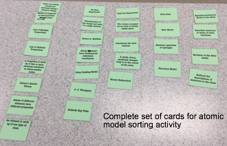 green flashcards used for studying