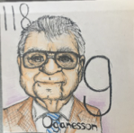 drawing of professor Yuri Oganesson