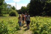 Members hiking at Laurel creek