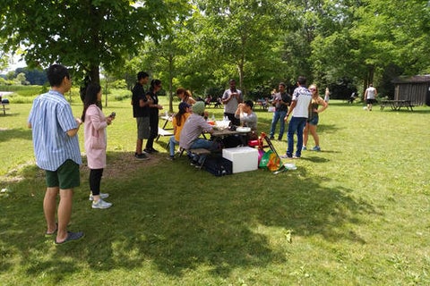 Members having a picnic at Laurel creek