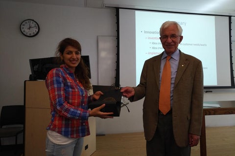 Dr. Hadi Mahabadi with a student