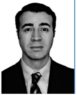 a man in a black and white picture