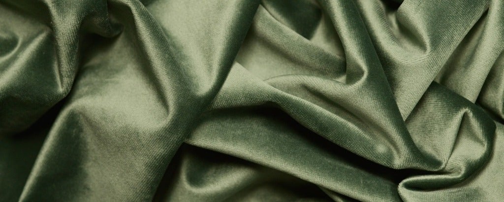 green silky fabric