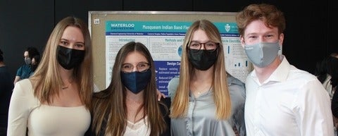 Grace Thompson, Melina Papadakis, Lauren Valliere, and Cameron Douglas