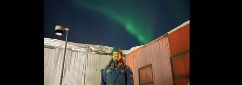 Jared Chevrie under the Northern Lights