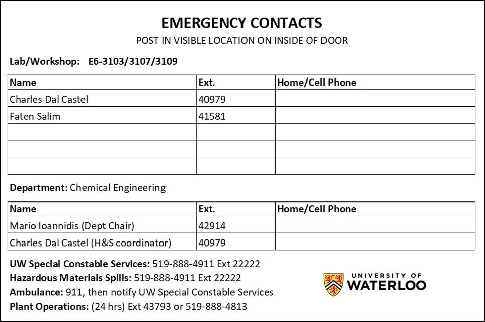 Emergency Contact Form