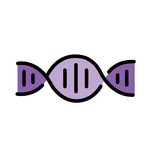 symbol of purple DNA strand