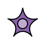 purple star with circle in the center