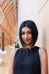 a woman with black bobbed hair