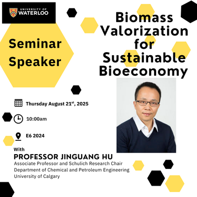 biomass valorization poster with headshot