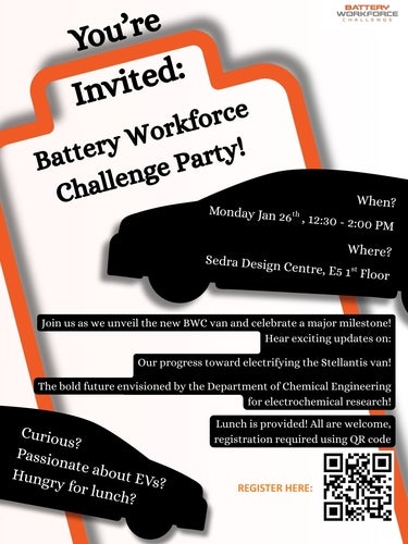 black and orange car and battery cartoon