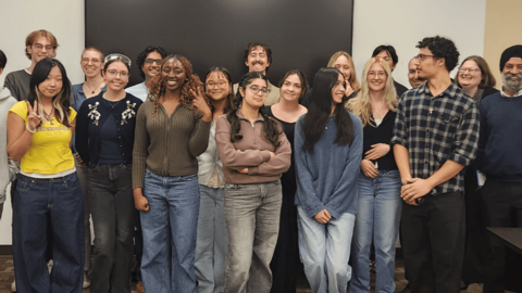 Apotex tour: group photo of students