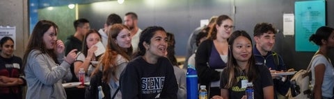 Students at an undergraduate gathering for the 2A cohort.