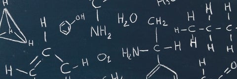 Chemistry notes on blackboard