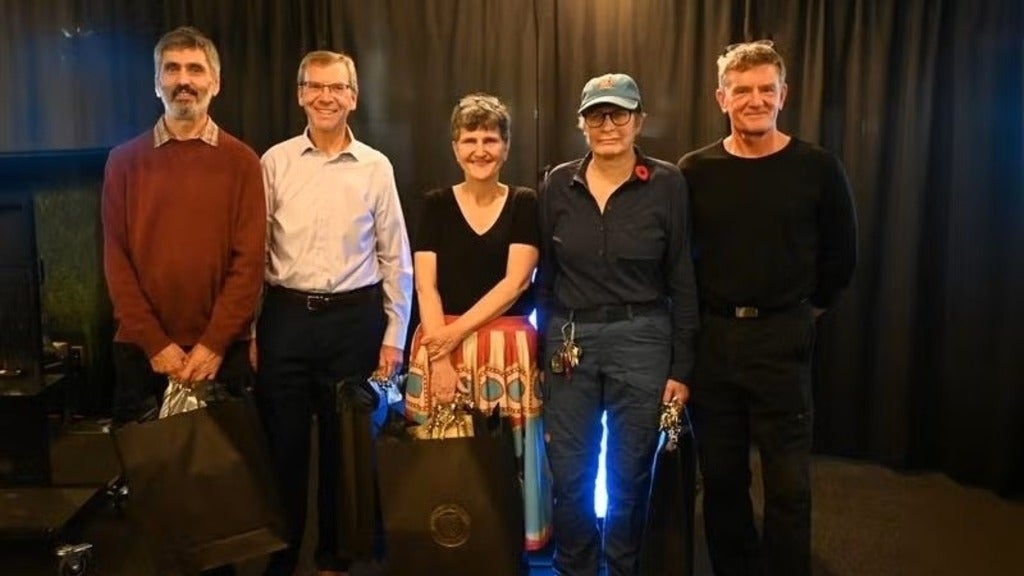 Chemistry retirees at goodbye party