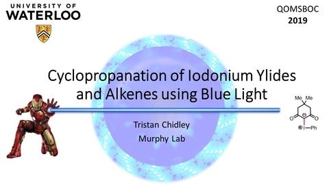Cyclopropanation of Iodonium Ylides and Alkenes using Blue Light; Tristan Chidley