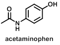 line drawing of acetaminophen