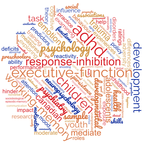 Word cloud based on research publictations in the CAN Lab