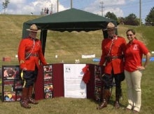 Mounties visit the 2004 Canada Day celebrations at the University of Waterloo