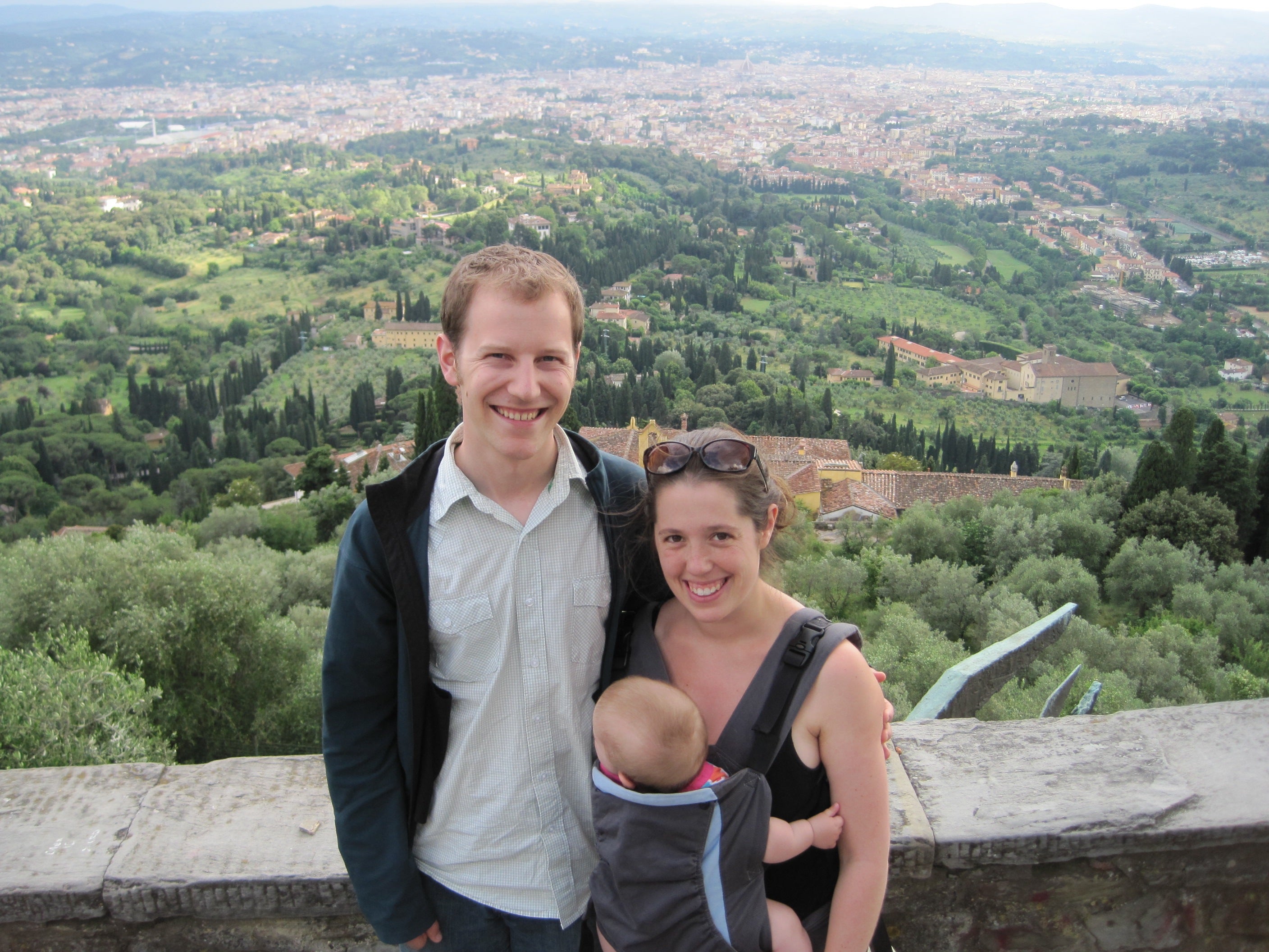 Family photo overlooking Florence