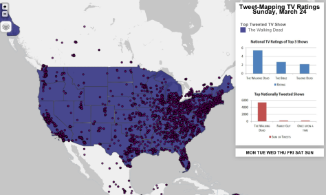 Tweet-Mapping American TV Ratings for the Walking Dead