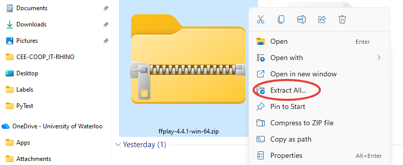 Extract ZIP file
