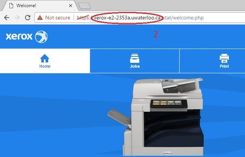 printer name in the address bar