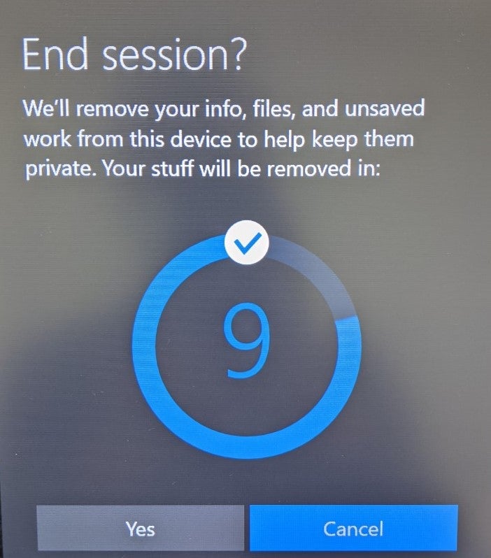 Surface Hub End Session