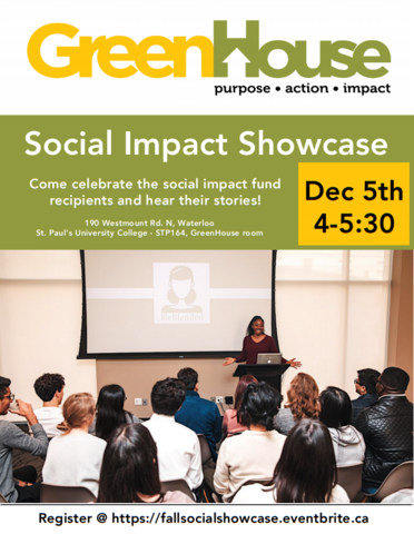 Greenhouse social impact showcase flyer