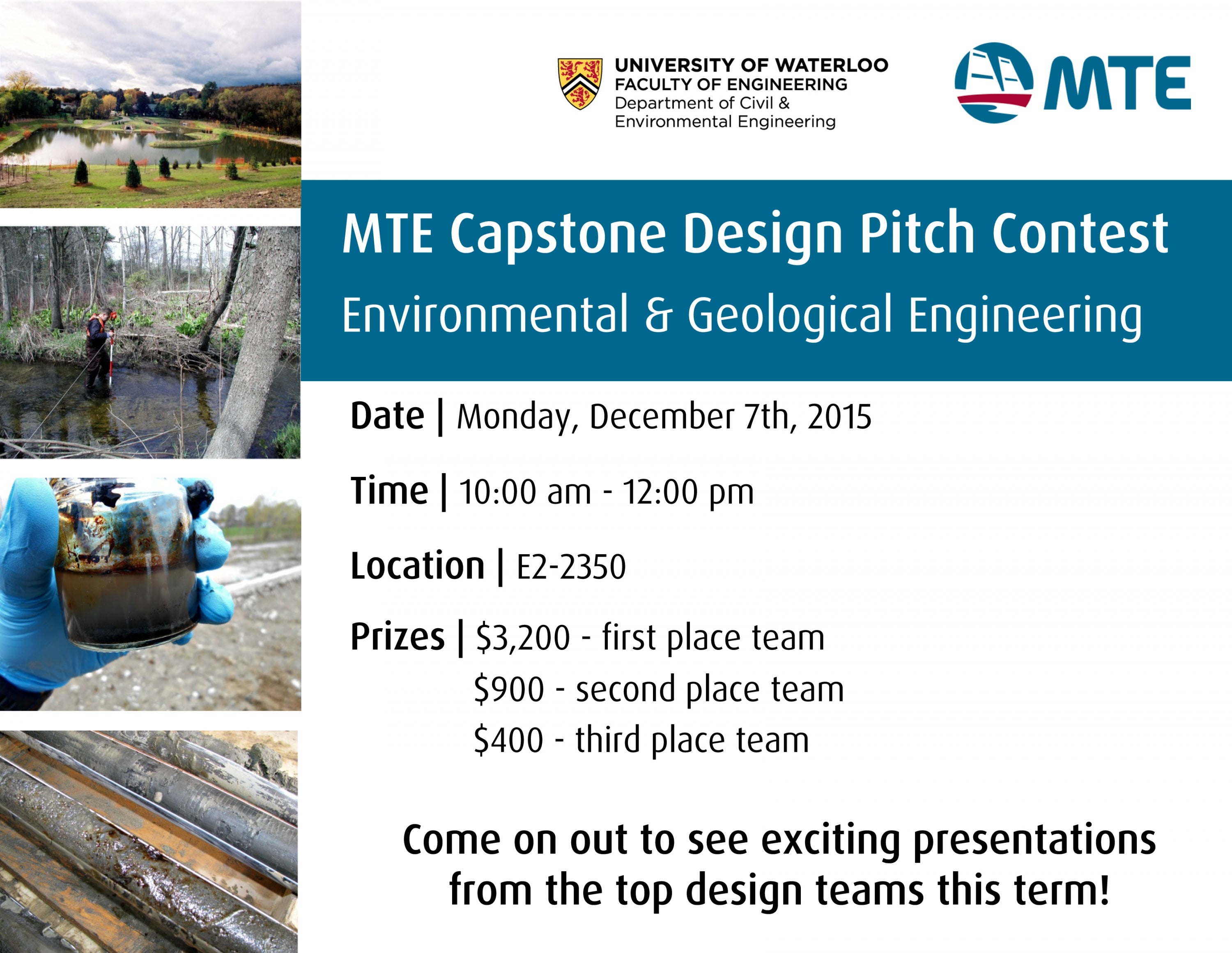 MTE Capstone Design Pitch Contest poster