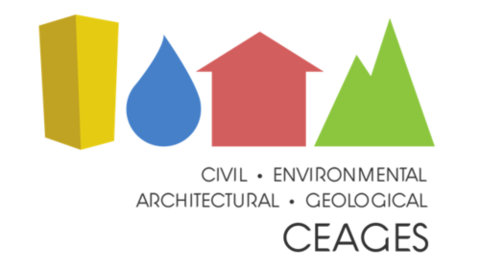 Civil environmental architectural and geological engineering logo