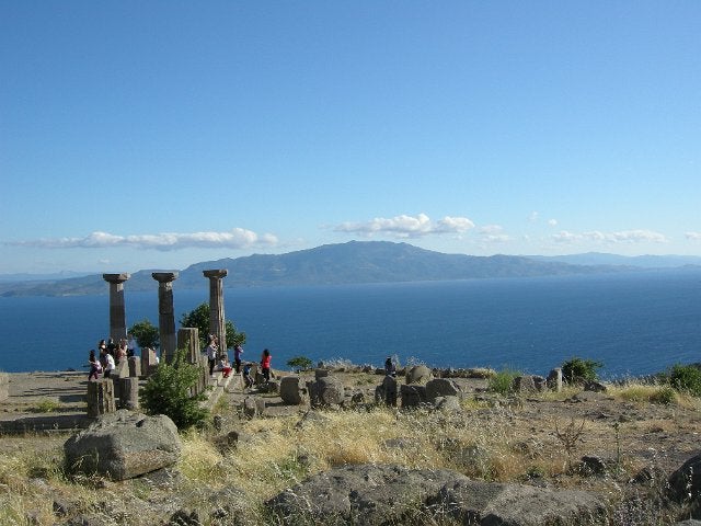 24. The Greek island of Lesbos from the heights of Assos